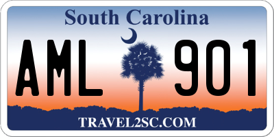 SC license plate AML901