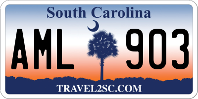 SC license plate AML903