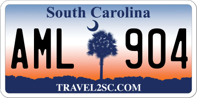 SC license plate AML904