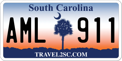 SC license plate AML911