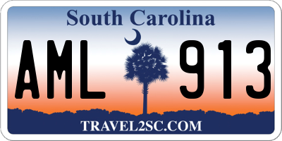 SC license plate AML913