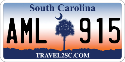SC license plate AML915