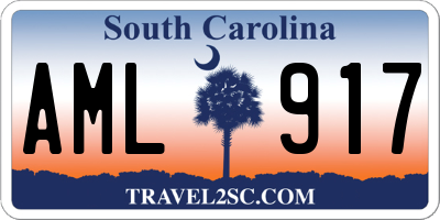 SC license plate AML917