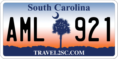 SC license plate AML921
