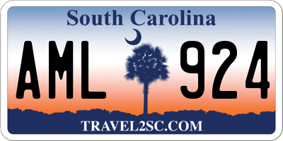 SC license plate AML924