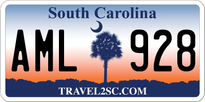 SC license plate AML928