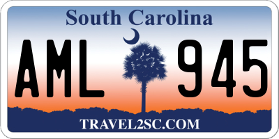 SC license plate AML945
