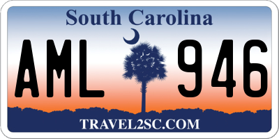 SC license plate AML946