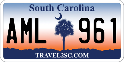 SC license plate AML961