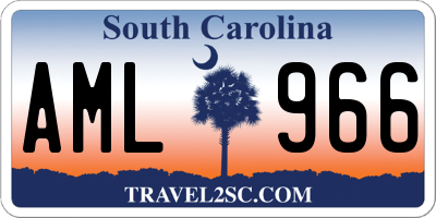 SC license plate AML966