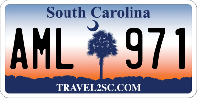 SC license plate AML971