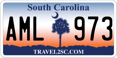 SC license plate AML973