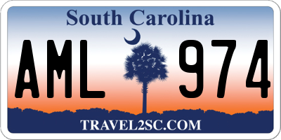 SC license plate AML974