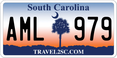 SC license plate AML979