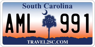 SC license plate AML991