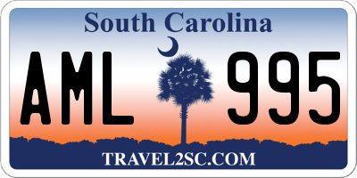 SC license plate AML995