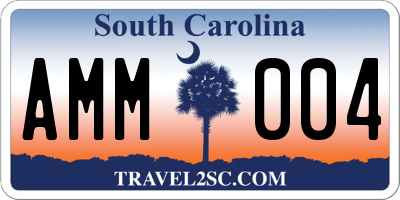 SC license plate AMM004