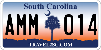 SC license plate AMM014
