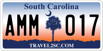 SC license plate AMM017
