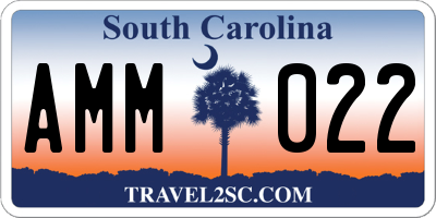 SC license plate AMM022