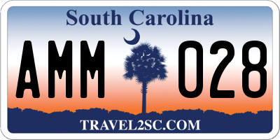 SC license plate AMM028