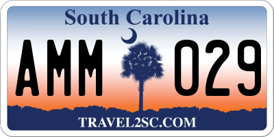 SC license plate AMM029