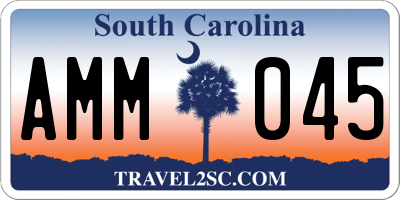 SC license plate AMM045