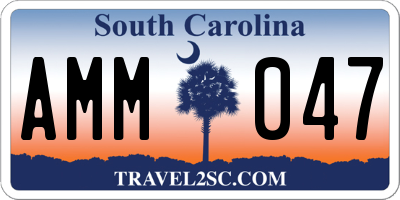 SC license plate AMM047