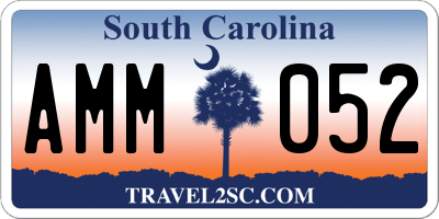 SC license plate AMM052