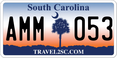 SC license plate AMM053