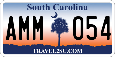 SC license plate AMM054