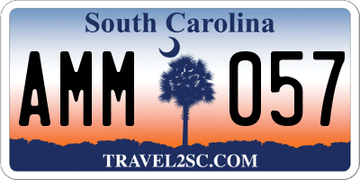 SC license plate AMM057