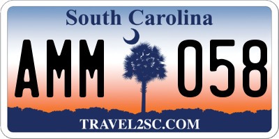 SC license plate AMM058