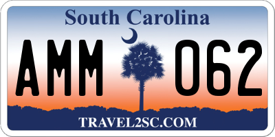 SC license plate AMM062