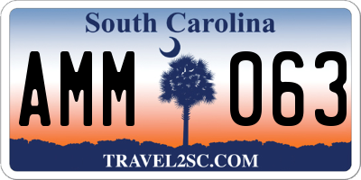 SC license plate AMM063