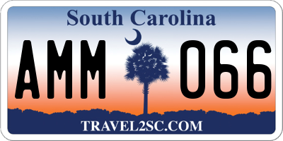 SC license plate AMM066