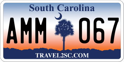 SC license plate AMM067