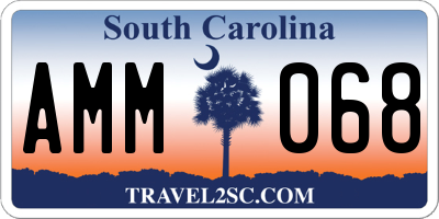 SC license plate AMM068