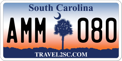 SC license plate AMM080