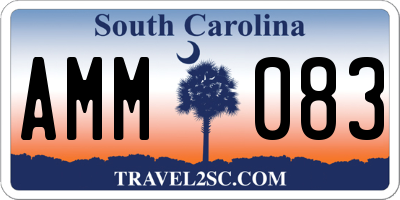 SC license plate AMM083