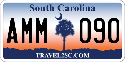 SC license plate AMM090