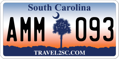 SC license plate AMM093