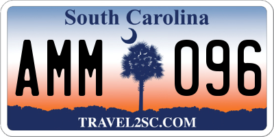 SC license plate AMM096
