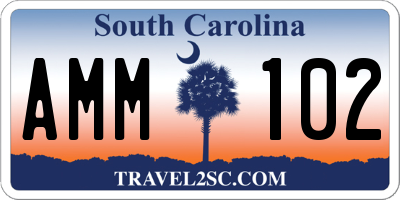 SC license plate AMM102