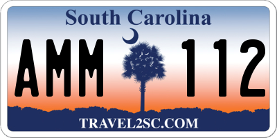 SC license plate AMM112