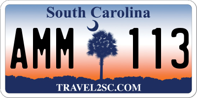 SC license plate AMM113