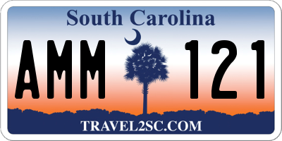 SC license plate AMM121