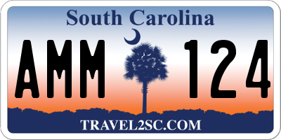 SC license plate AMM124