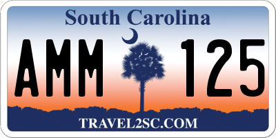 SC license plate AMM125
