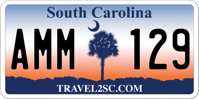 SC license plate AMM129